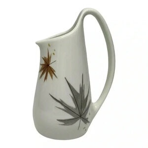 Vtg IROQUOIS BEN SEIBEL Creamer / Syrup Pitcher Harvest Time Fall Leaves 10 oz